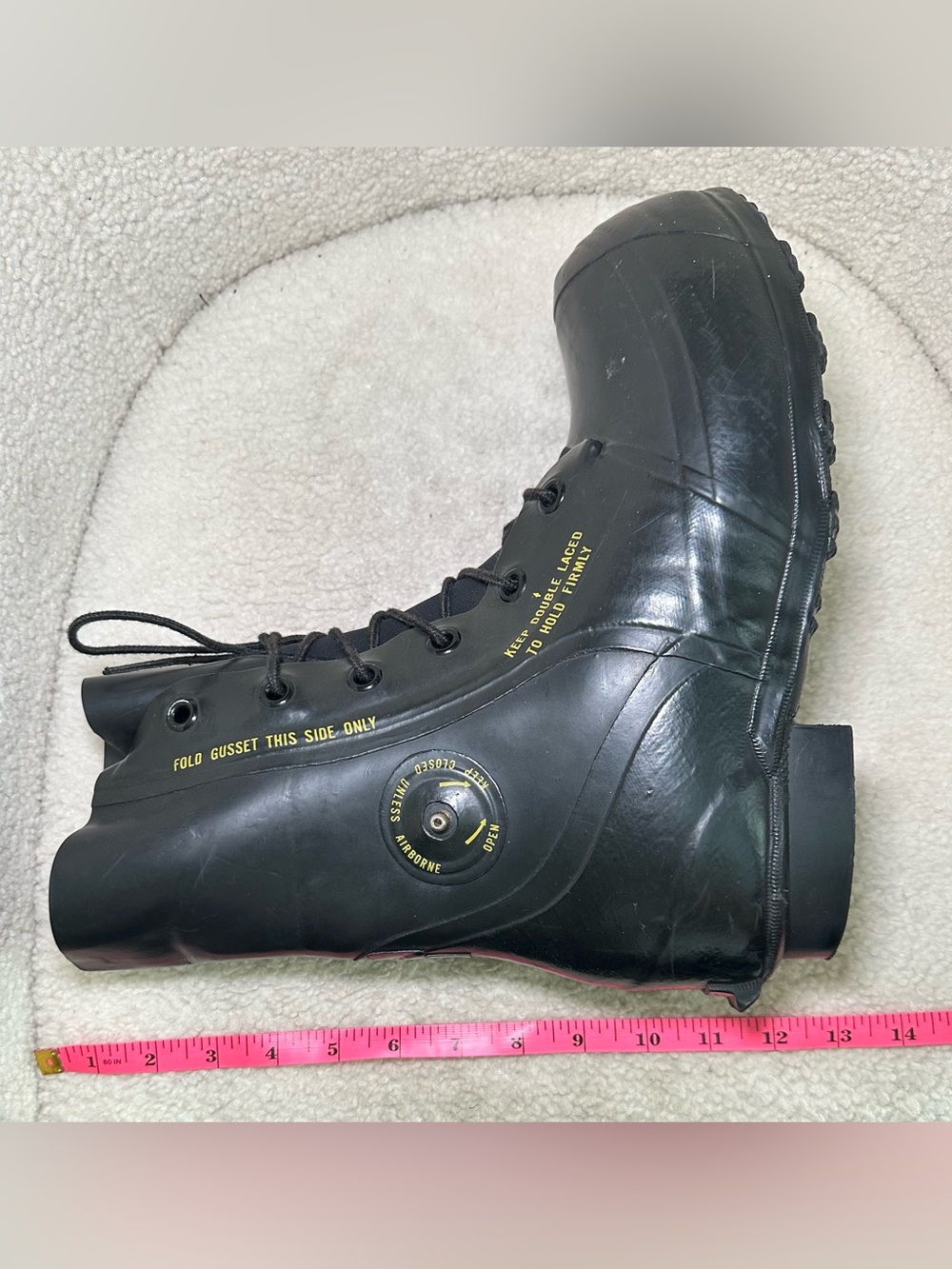 Vintage 1982 Bata U.S. Military Arctic Overboots Black Rubber Cold weather boots - Picture 14 of 15